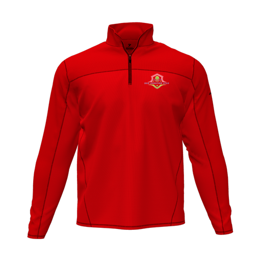 [CUS-DFW-QTRZ-PER-LSL-RED-AS-LOGO2] Quarter Zip Pullover (Adult S, Red, Logo 2)