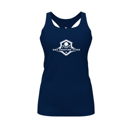 [FT0TRBNV-FYS-LOGO1] Decker Racerback Tank Top (Female Youth S, Navy, Logo 1)
