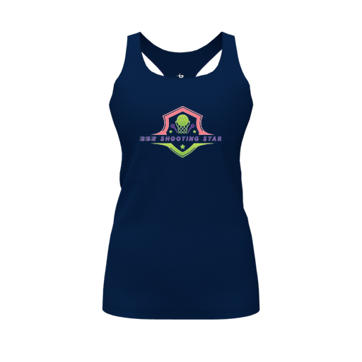 [FT0TRBNV-FYS-LOGO2] Decker Racerback Tank Top (Female Youth S, Navy, Logo 2)