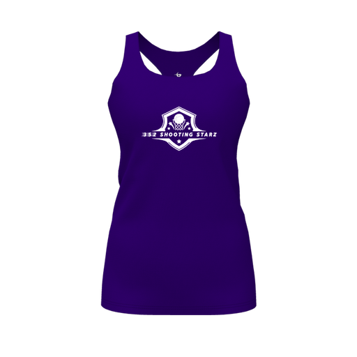 [FT0TRBPP-FYS-LOGO1] Decker Racerback Tank Top (Female Youth S, Purple, Logo 1)