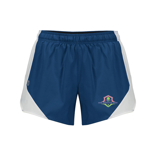 [229489.H03.S-LOGO2] Girls Olympus Shorts (Female Youth S, Navy, Logo 2)