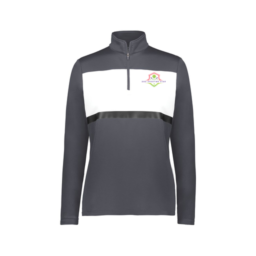 [222791.F52.XS-LOGO2] Ladies Bold 1/4 Zip Pullover (Female Adult XS, Gray, Logo 2)