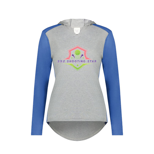 [6902.28V.XS-LOGO2] Ladies Vintage Hoodie (Female Adult XS, Royal, Logo 2)