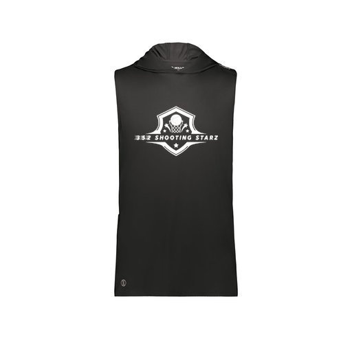 [222590.080.XS-LOGO1] Men's CoolDry Sleeveless Hoodie (Adult XS, Black, Logo 1)