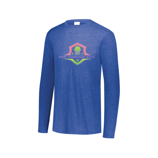 [3075.U55.XS-LOGO2] Decker Men's Tri-Blend T-Shirt - Long Sleeve (Adult XS, Royal, Logo 2)