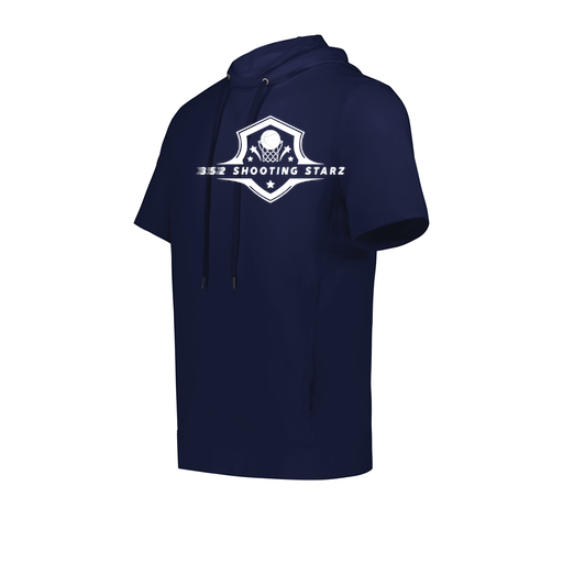 [222505.065.S-LOGO1] Men's Venturs Soft Knit Short Sleeve Hoodie (Adult S, Navy, Logo 1)