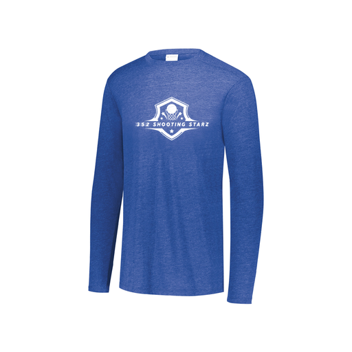 [FTLCUBRY-YS-LOGO1] Decker Youth Tri-Blend T-Shirt - Long Sleeve (Youth S, Royal, Logo 1)