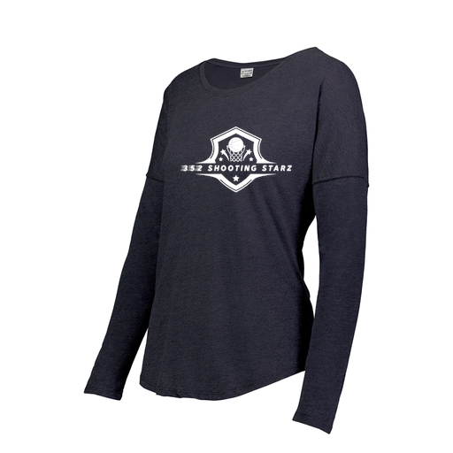[FTLCUBNV-FAS-LOGO1] Decker Women's Tri-Blend T-Shirt - Long Sleeve (Female Adult S, Navy, Logo 1)
