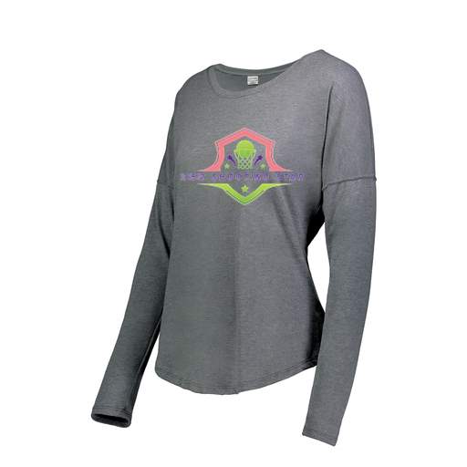 [FTLCUBGY-FAS-LOGO2] Decker Women's Tri-Blend T-Shirt - Long Sleeve (Female Adult S, Gray, Logo 2)
